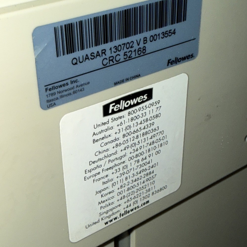 Fellowes Quasar 500 Manual Comb Binding Machine - CRC 52168