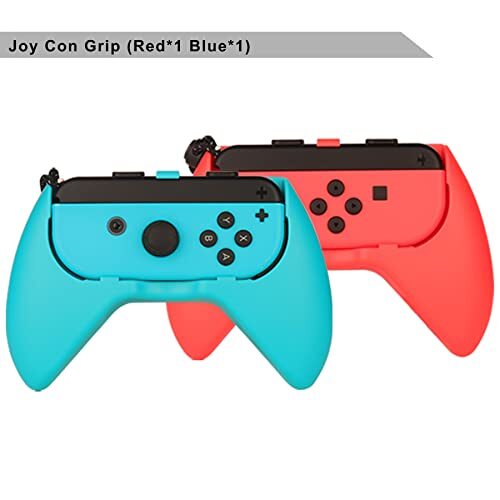 ACCESSORIES KIT FOR NINTENDO Wheel Grip Case Screen Protector Controller EOVOLA