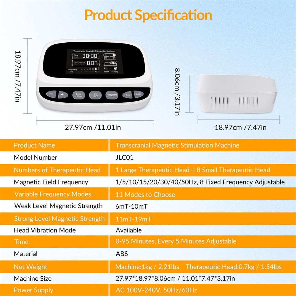 TMS Therapy Neuromodulation Device Headache Relief Relaxation Support