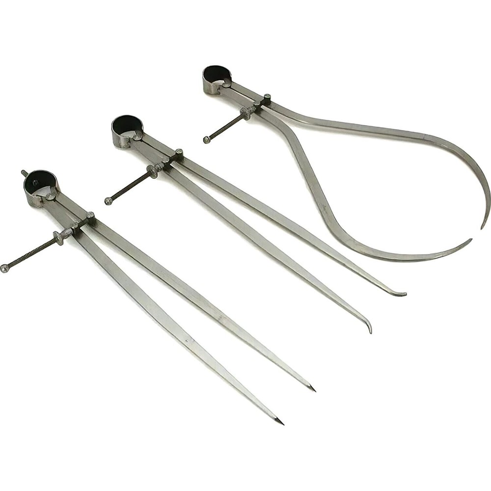 3 Inside Outside Divider Calipers Machinist Tools 12