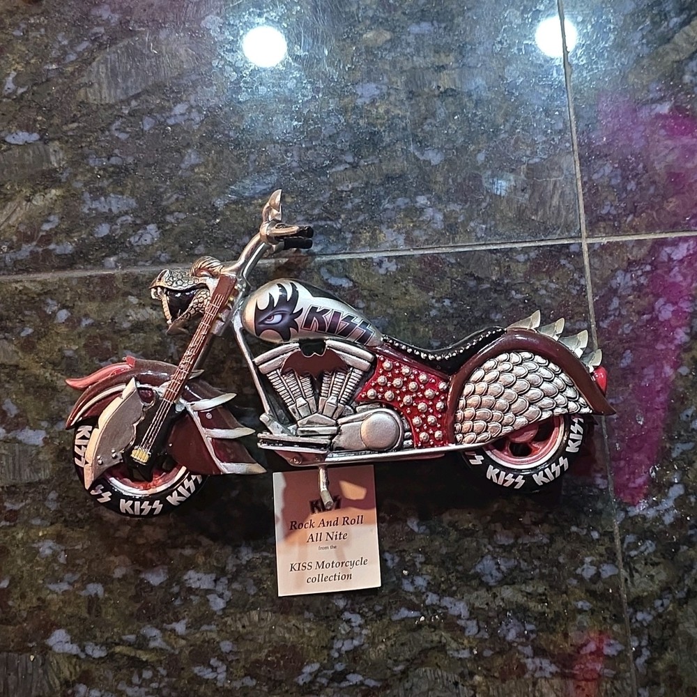 Rare KISS Gene Chopper Mini Motorcycle Hamilton Collection NO BOX