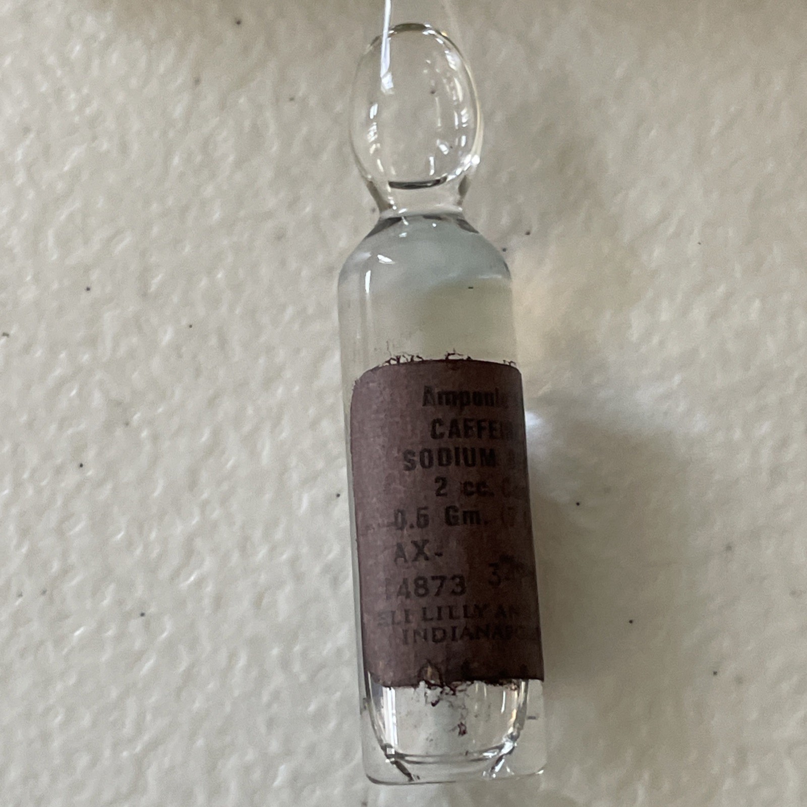 Caffeine & Sodium Benzoate Ampule Eli Lilly NOT FOR USE