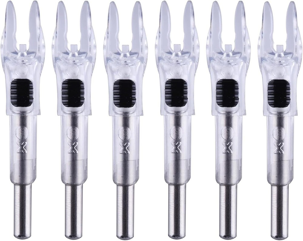 6-Pack High-Performance LED Arrow Nocks for Archery - Fits Multiple Diameters