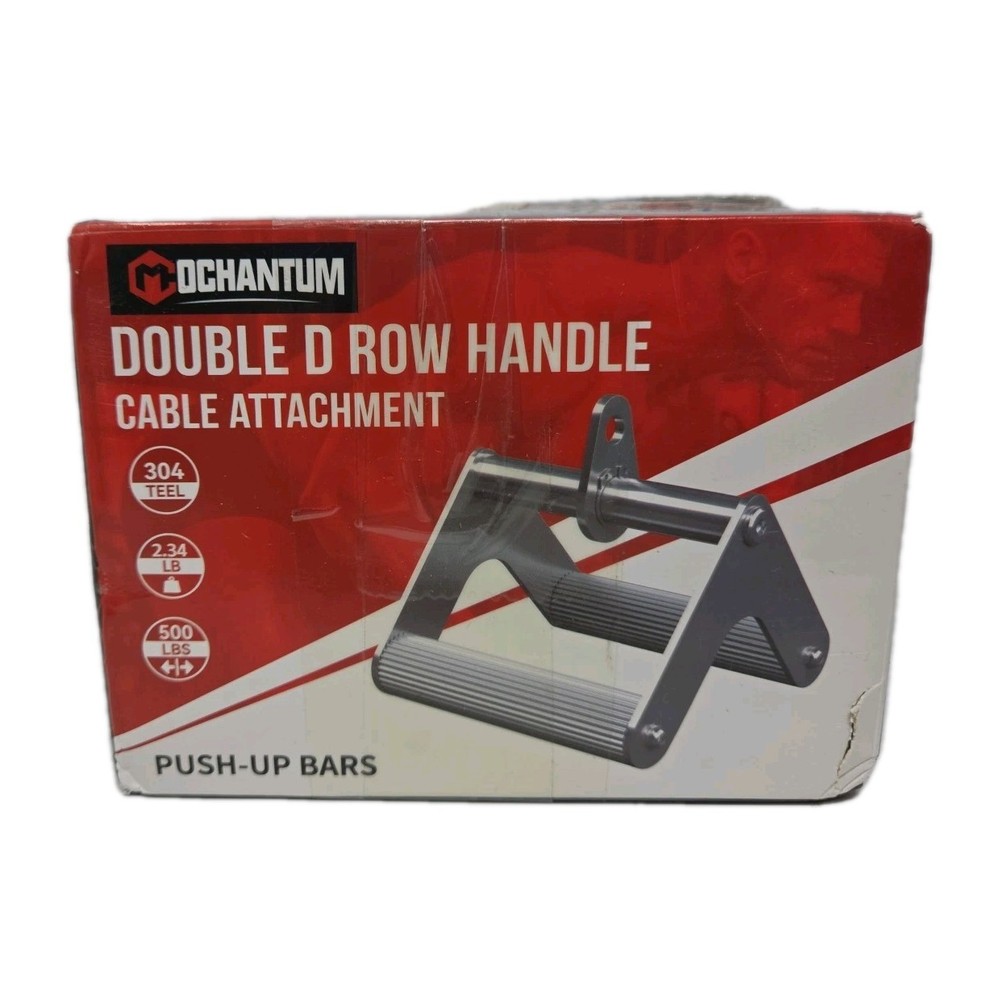 Double D Row Handle Cable Attachment for Weight Workout, LAT Pull down V Bar
