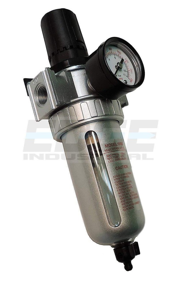 1/2" COMBO AIR PRESSURE REGULATOR WATER TRAP PARTICULATE FILTER FOR COMPRESSOR