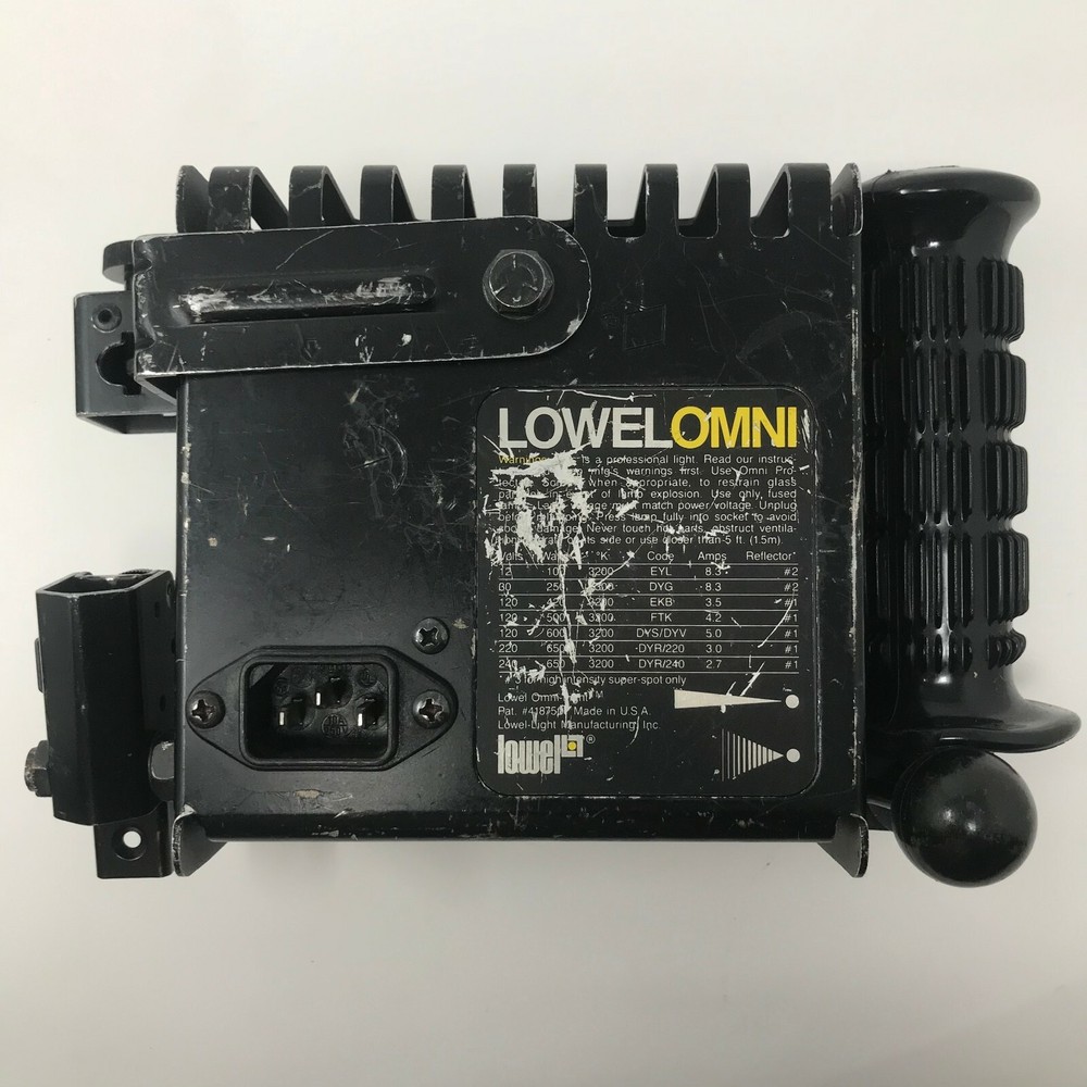 Lowel Omni Light Flood Light with Power Cable and Handle - Tested