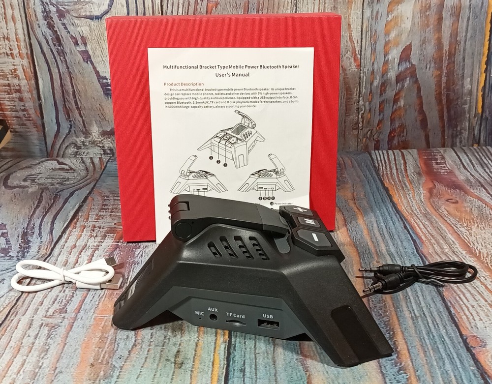 Multifunctional Bracket Type Mobile Power Bluetooth Speaker - Open Box