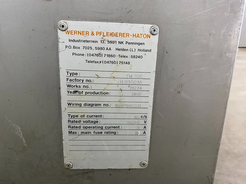 W&P-Haton TM 700 Dough Divider