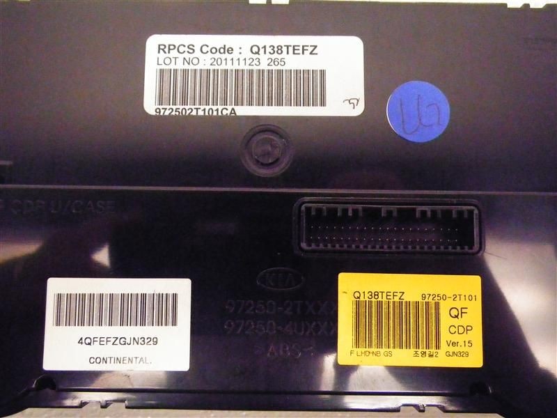 Kia Optima 2012 Front Temperature Control 972502T100CA 7927
