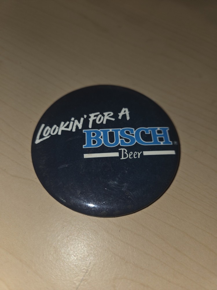 Busch Beer Keychain And Pin Button