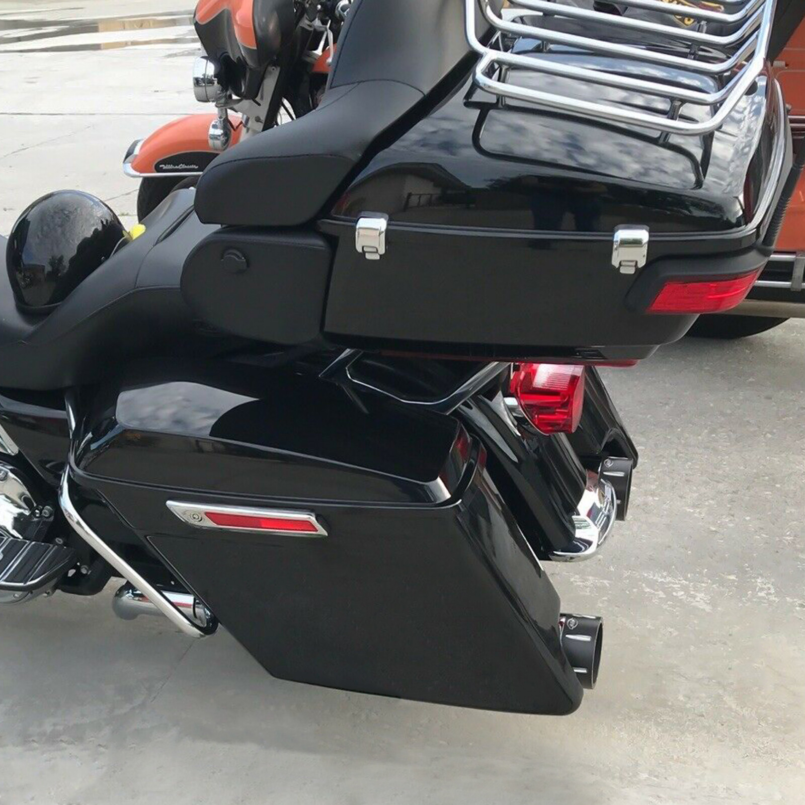 5" Stretched Extended Hard Saddle Bags For Harley Touring Road Glide 2014-2023
