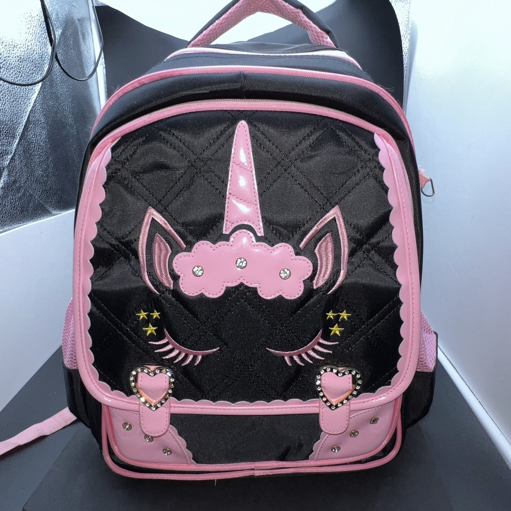 Moonmo Unicorn Face Diamond Sequins Waterproof Princess Backpack