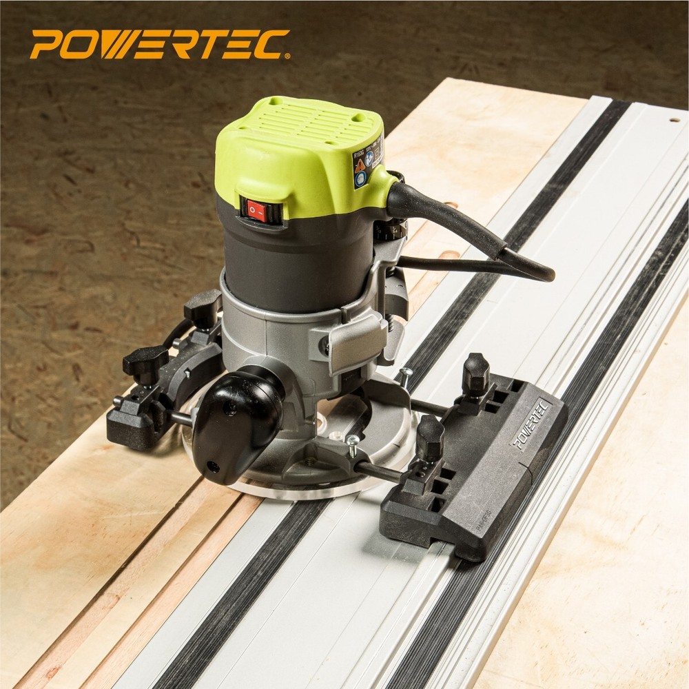 POWERTEC 71085 Router Guide Rail Adapter System, Precision Alignment, Tool Acces