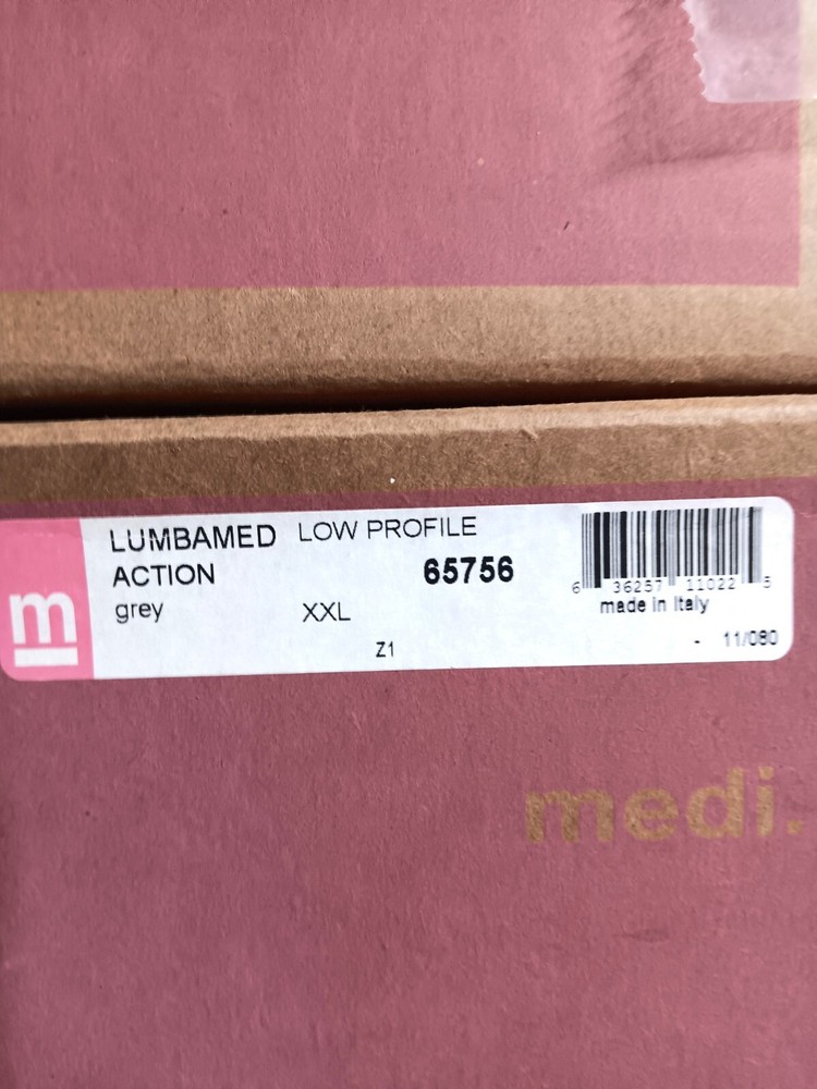 Compression Back Brace - Medi Lumbamed Action -Low- Adjustable Back Support -NIB