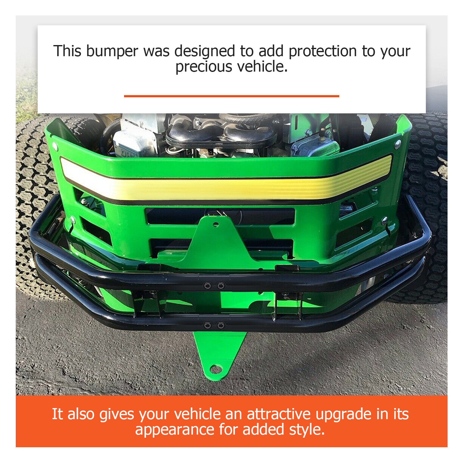 For John Deere Z235, Z255, Z335E, Z355E Rear Bumper Bar w/ Hitch Kit