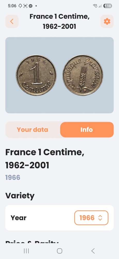 1966 France 1 Centimes