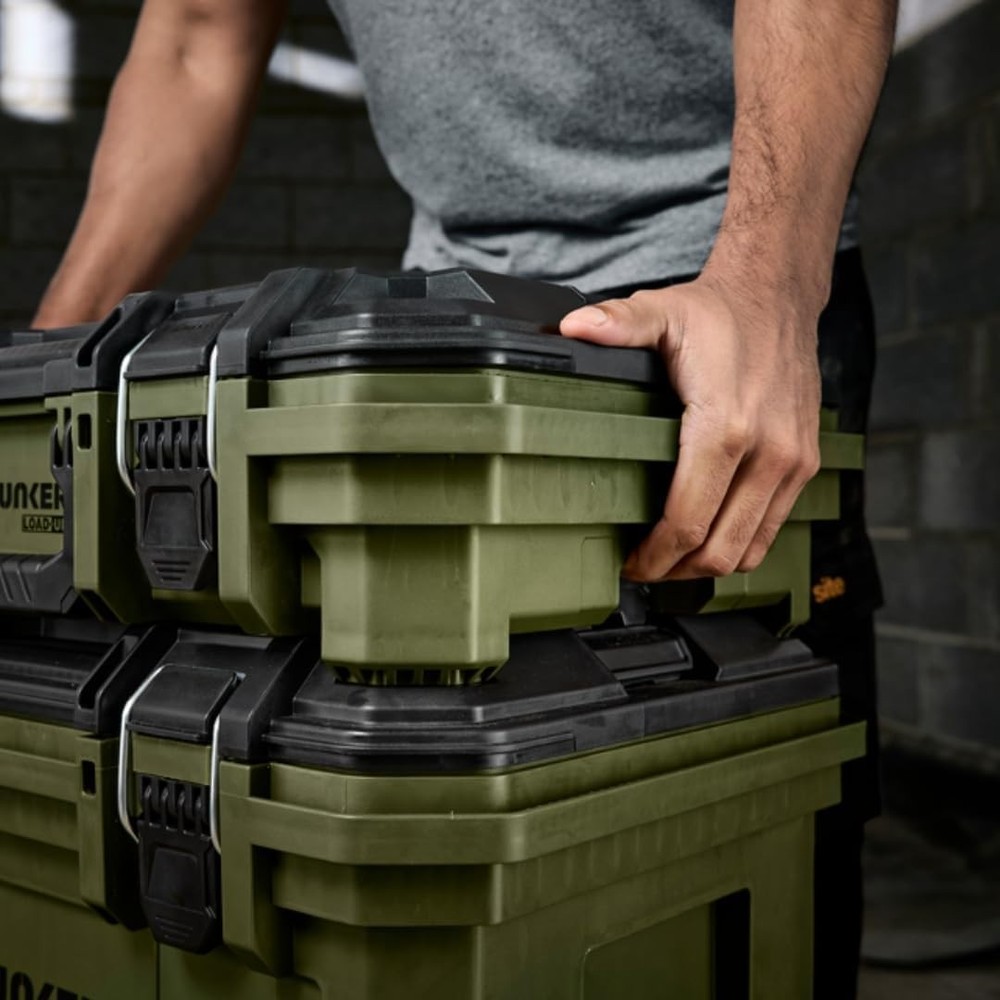 Bunker Draper 9 Piece Load-Up Stacking Wheeled Mobile Toolbox System Case,31644