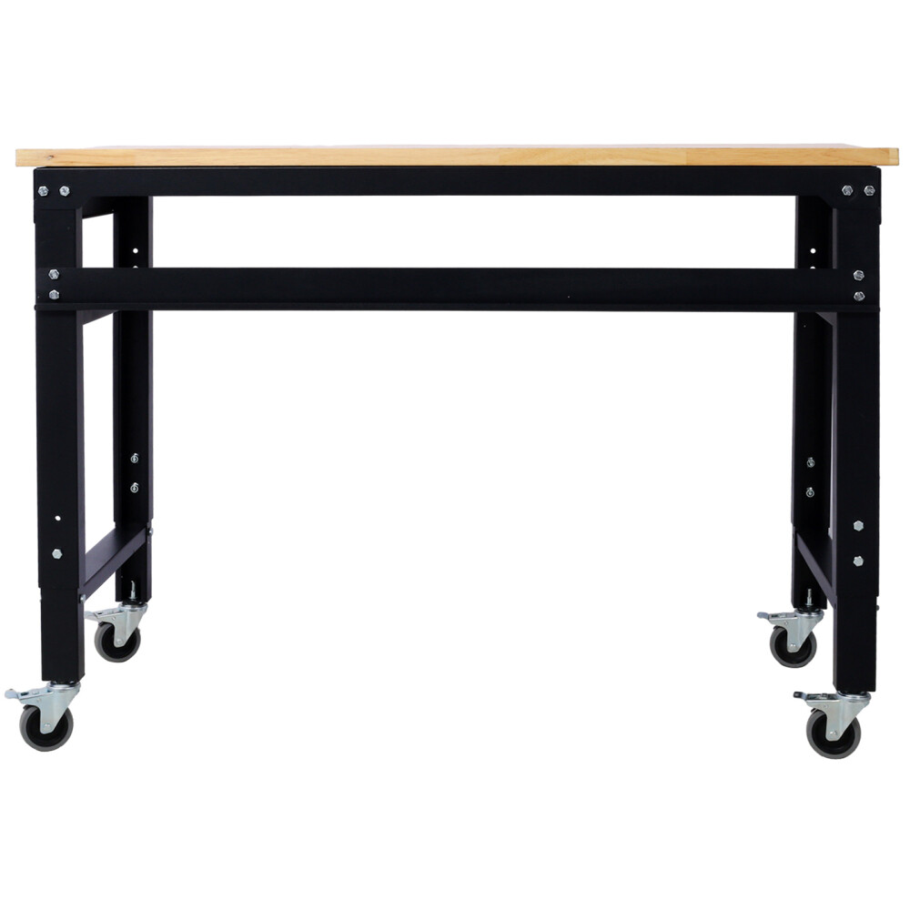 48" Wide Rolling Workbenches with Customizable Feet and Locking Wheels
