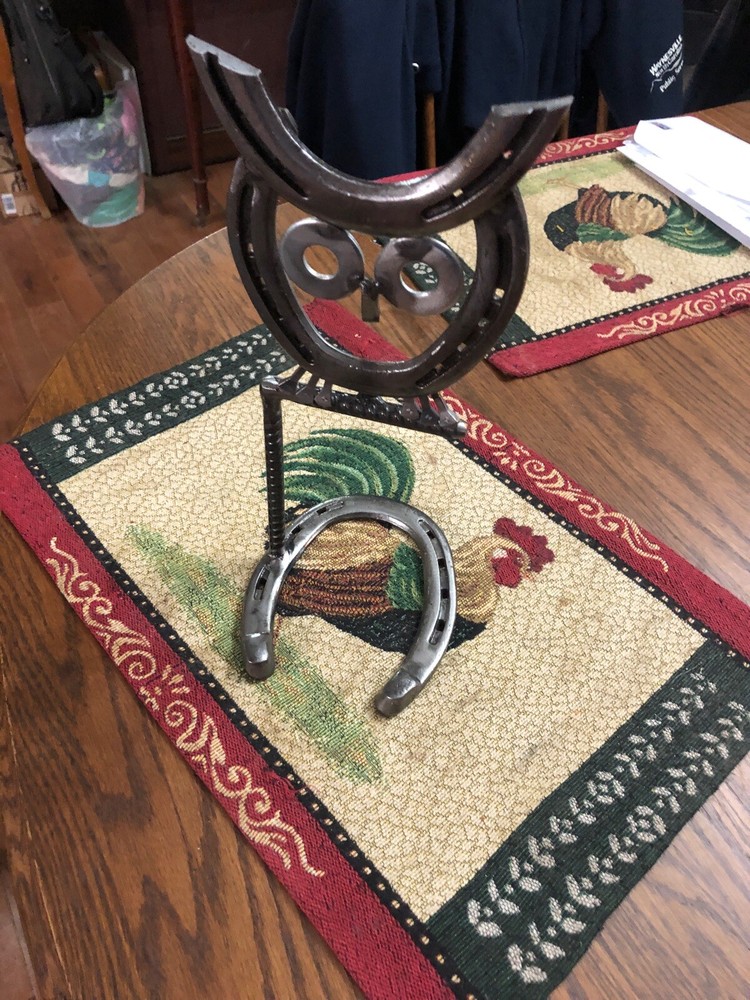 Handmade Horseshoe Owl