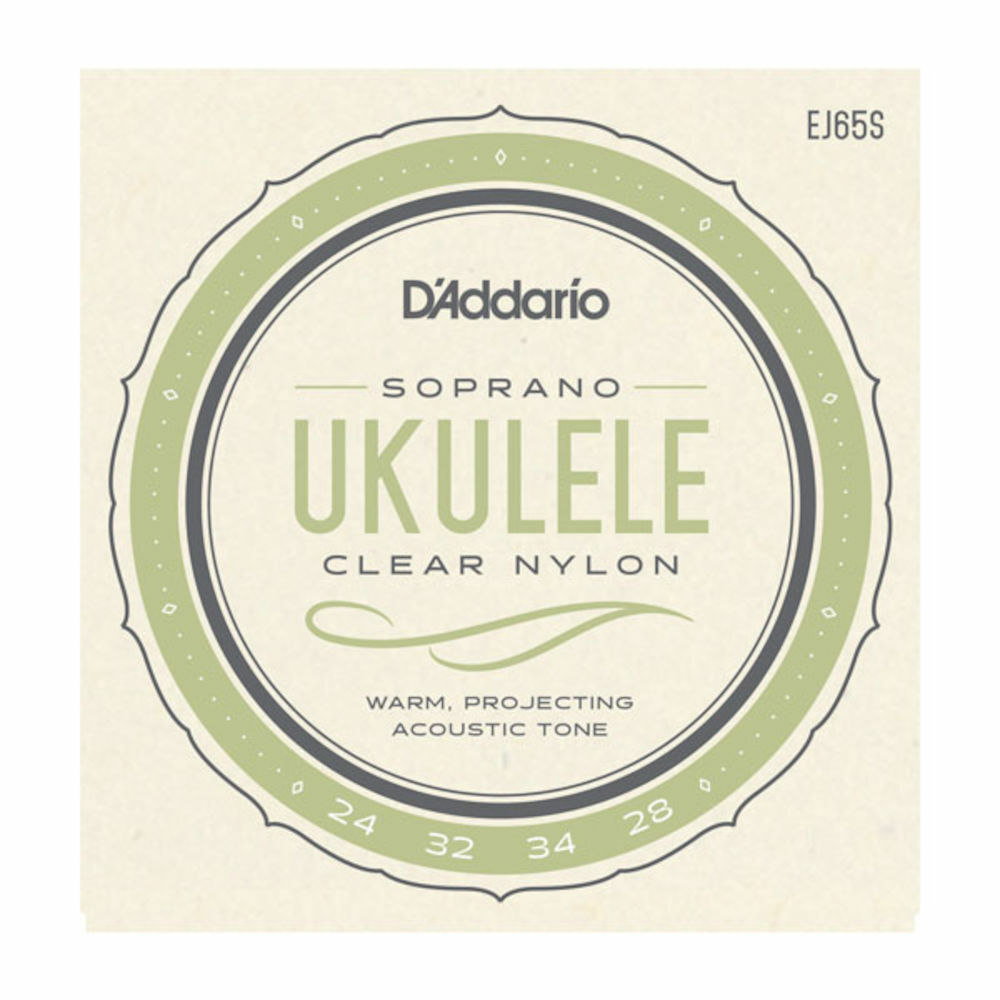 D'Addario EJ65S Pro-Arté Custom Extruded Nylon Ukulele Strings, Soprano