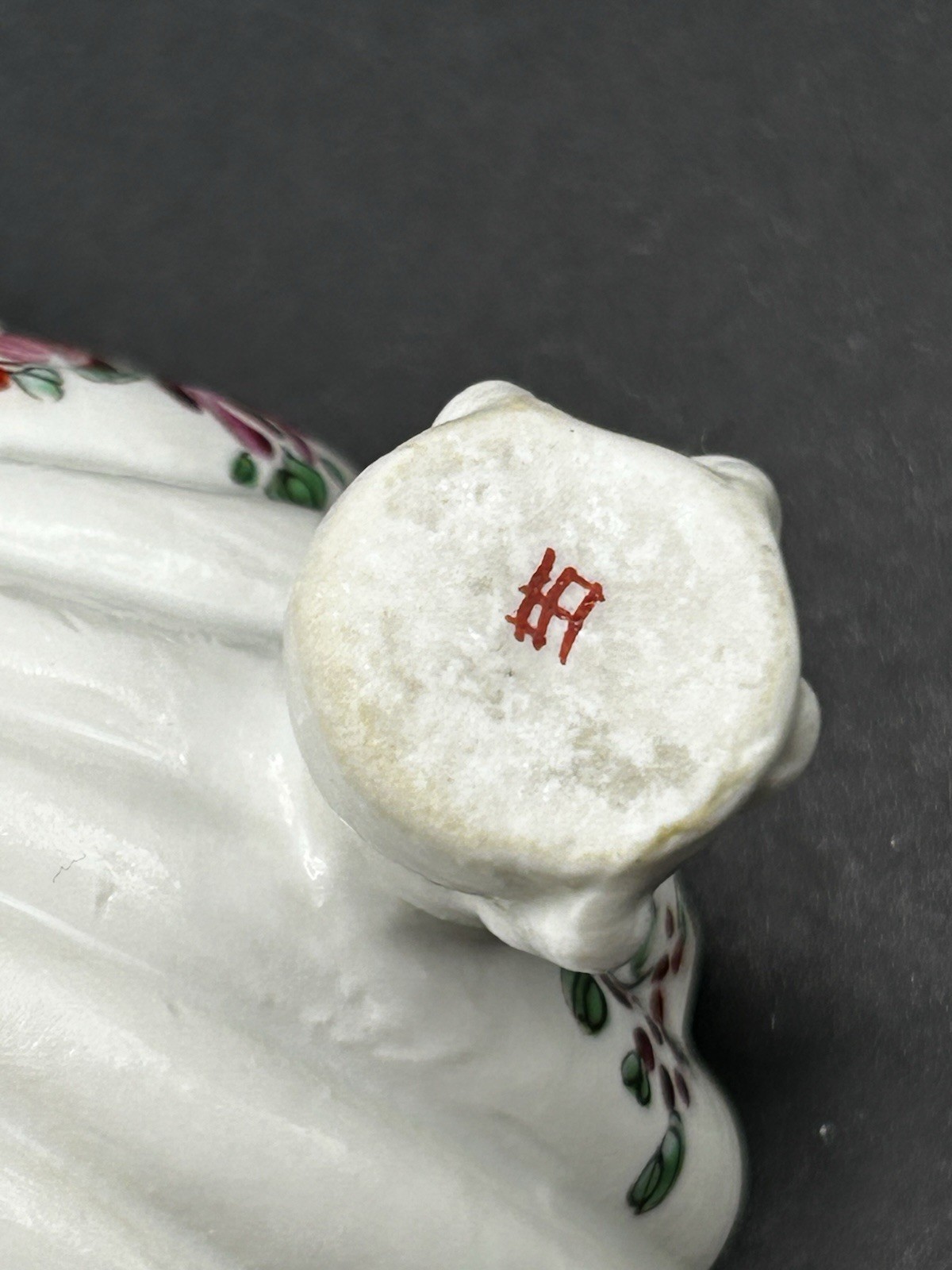 VTG Antique Samson of Paris Fotted Hand Painted Salt Cellar Trinket Dish