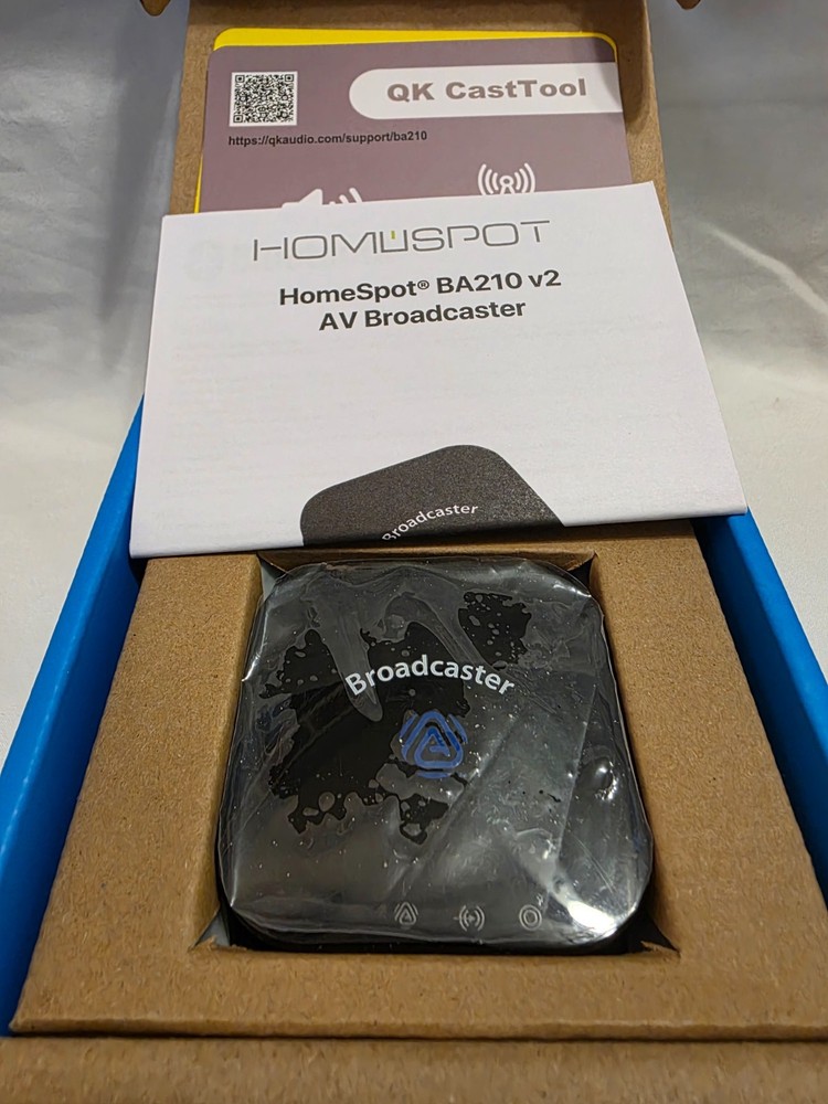 HomeSpot BA210 v2 Auracast BT Transmitter AptX Lossless HD Optical 3.5mm