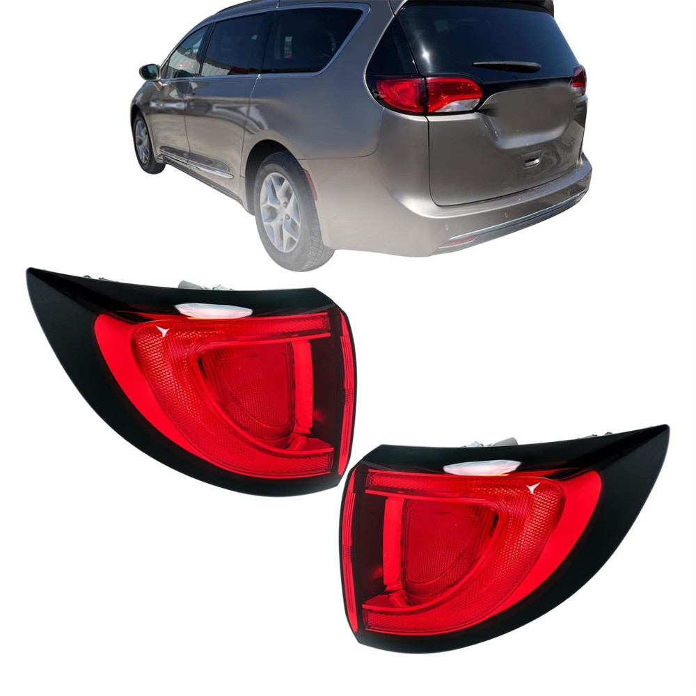 Pair Tail Lights Replacement for Pacifica 2017-2021 Outer Brake Lamp 68229029AD