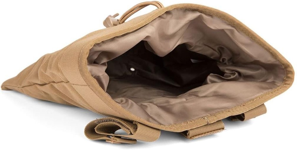 MOLLE Dump Pouch Large with Drawstring - Foldable Large, Coyote Brown