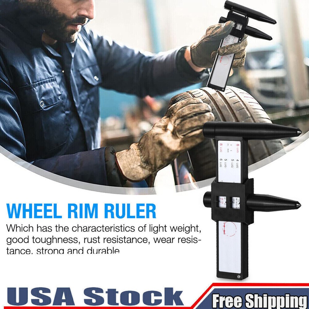 Wheel Bolt Pattern Gauge Tool 4 5 6 8 Lug Pattern Quick Measure Slide Hand Held☆