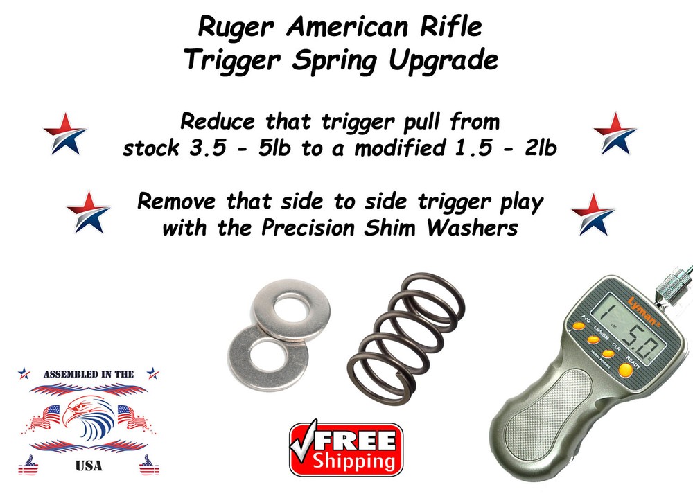 For Ruger American Rifle *VORTEX* Reduced Pull Spring & Shims 1.5 lb