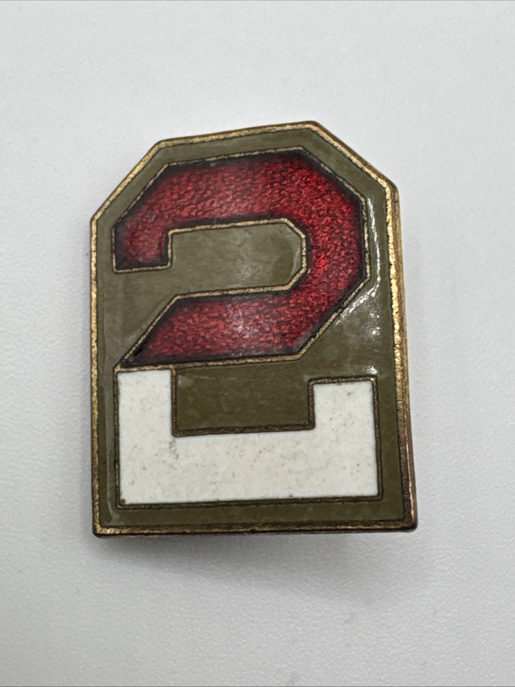 Vintage Original WWII 2nd Army DI Unit Crest Pin PATCH TYPE