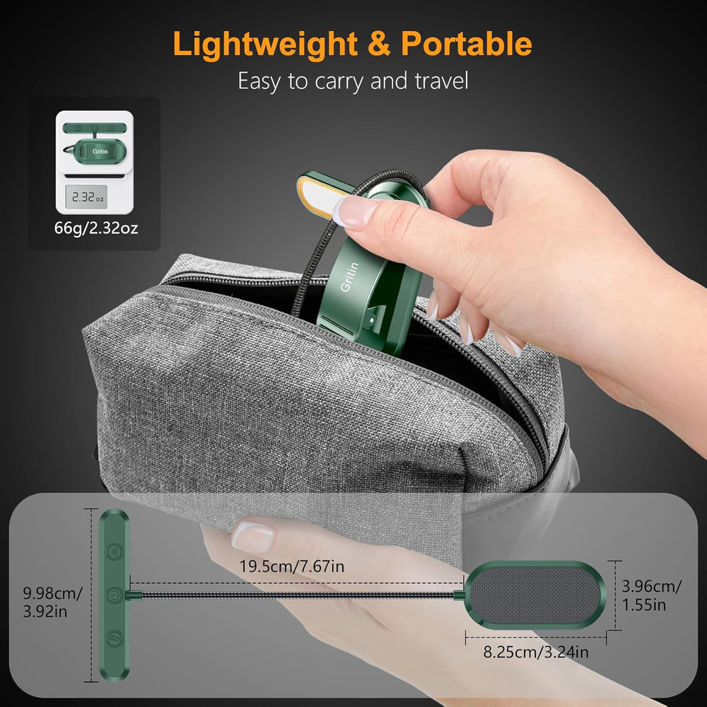 Rechargeable Book Light for Reading in Bed with 19 LED &Memory Function-Eye Cari