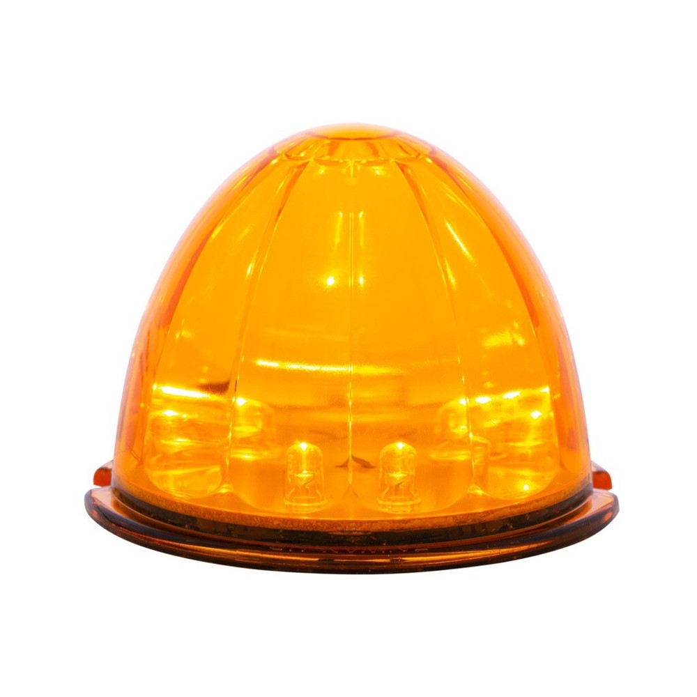 Front Air Cleaner Brackets with 12 Amber LED Dual Function Watermelon Lights