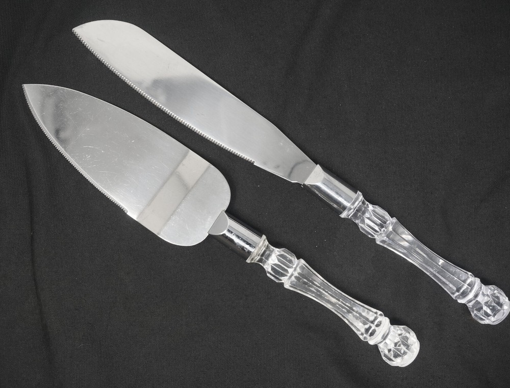 Crystal Style Handle Wedding Cake Serving Set