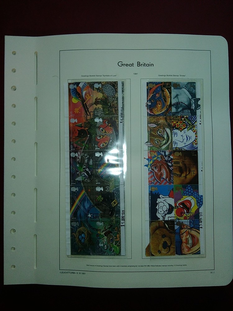 LIGHTHOUSE Commemorative Hingeless album pages Great Britain 1991-1999 Used