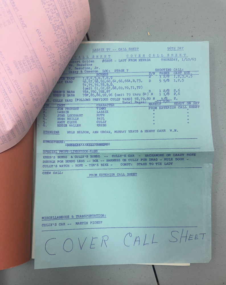 Lassie Tv Show Script "The Lady From Nevada"