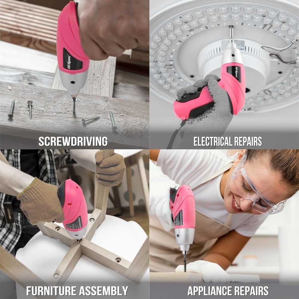 Rechargeable 3.6V Cordless Screwdriver with 26 Bits – Perfect for Small Projects