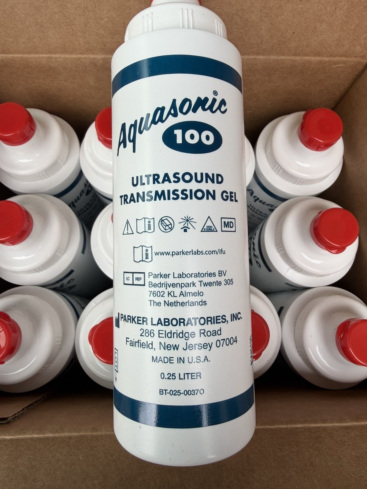 Ultrasound Transmission Gel AQUASONIC 100 Squeeze Bottle PARKER LABS Lot of 12