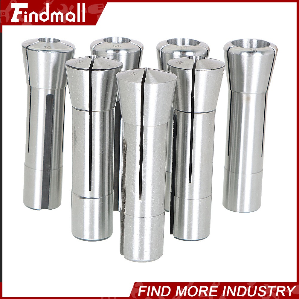7Pcs Fractional R8 Collet Set 1/8" to 7/8" High Precision For Bridgeport