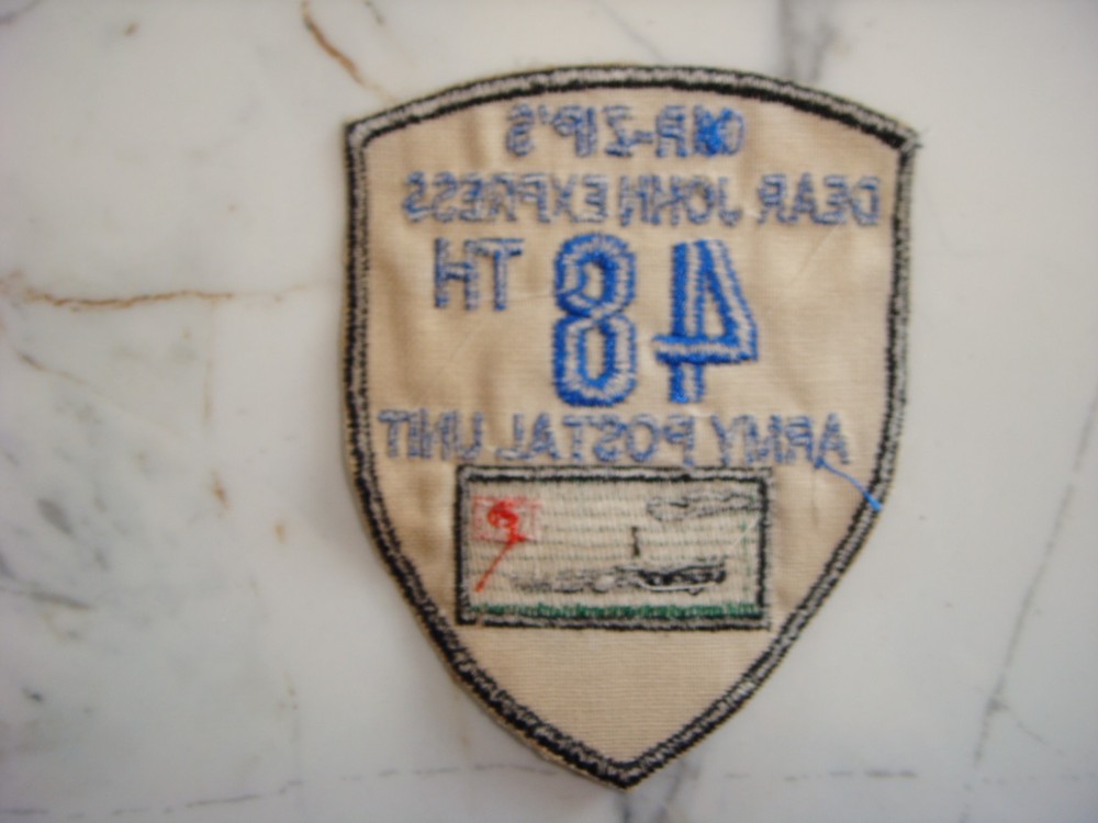 US 48th ARMY POSTAL UNIT Mr ZIP'S - DEAR JOHN EXPRESS, VIETNAM WAR PATCH