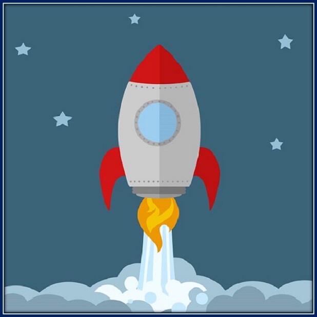 30 Custom Rocket Art Personalized Address Labels