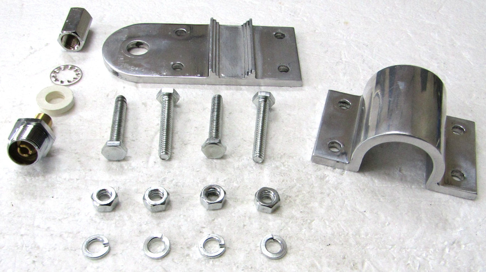 Workman HMBB1 CB Antenna Horizontal Mirror Mount 1" Bar SO-239 Stud Bracket Kit