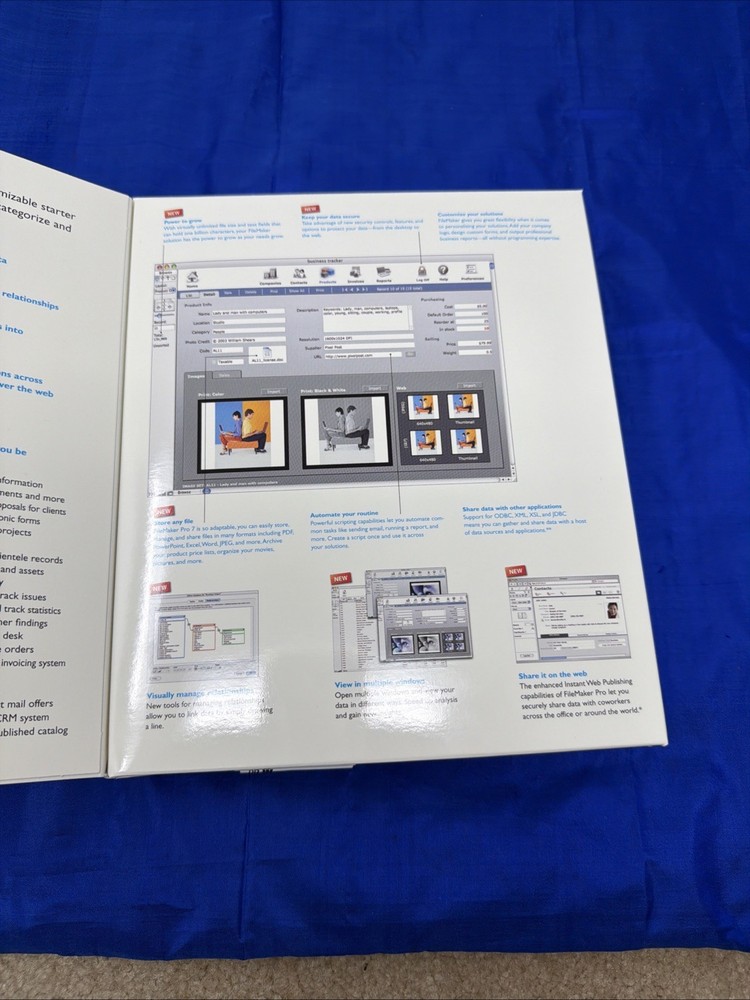 FileMaker Pro 7 Software for Mac CD-ROM Complete with Box & Manuals