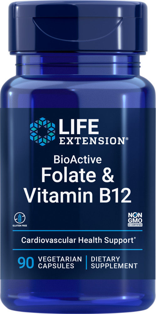Life Extension BIOACTIVE FOLATE B12 90 VegCaps