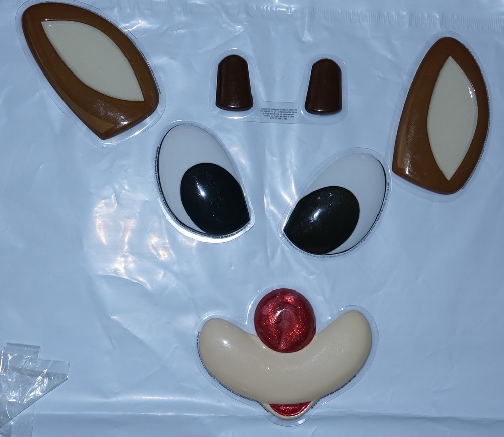 Rudolph Face 5 Pc Decoplac for 24 Cupcakes Cake Topper Decoration - READ