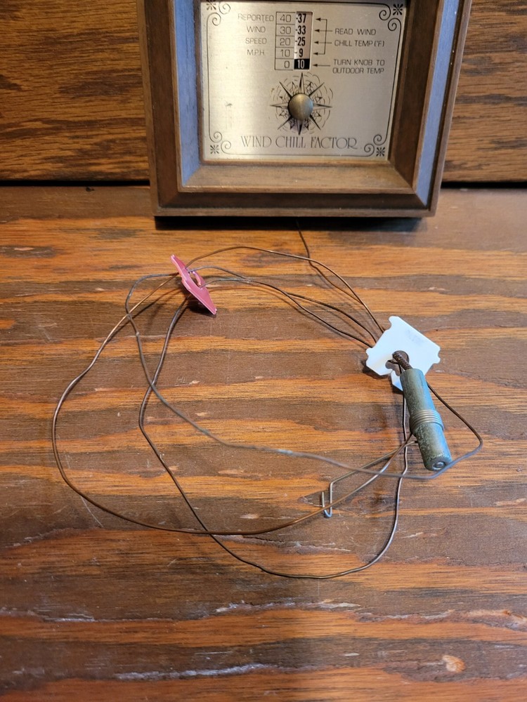 Working Vintage Mid Century Barometer Temperature wind chill Factor calculator