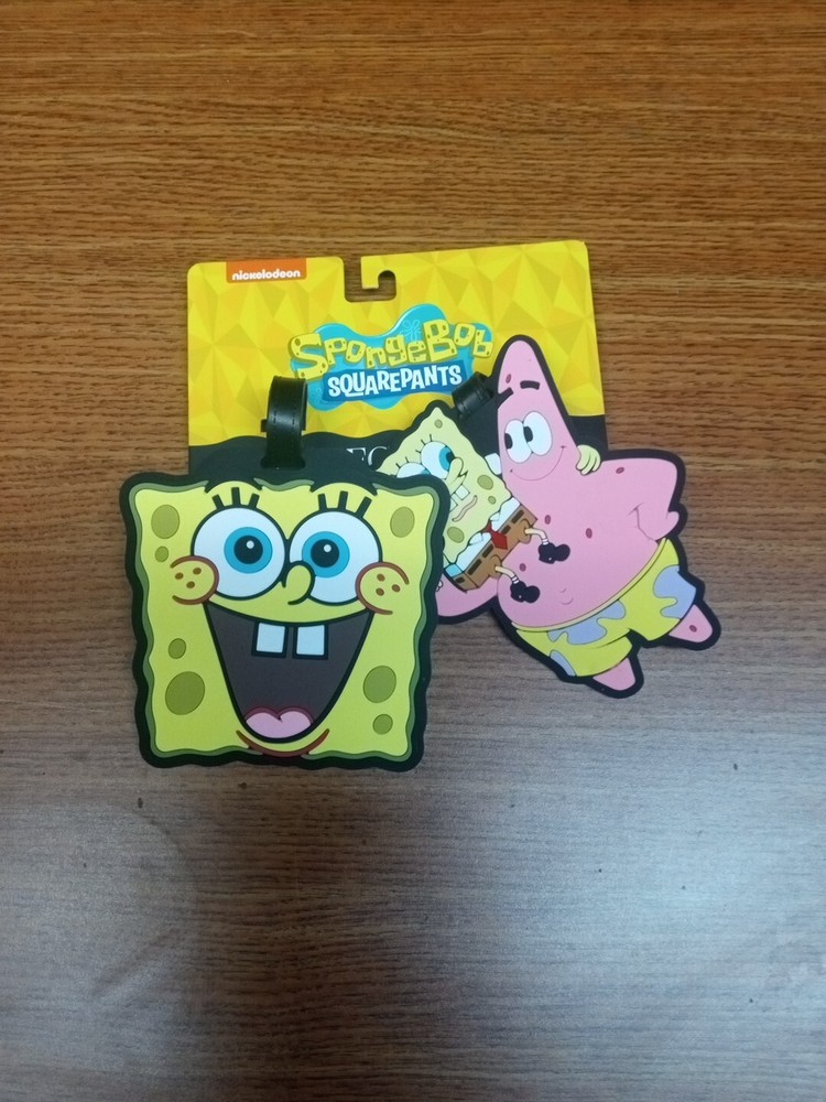 2 PCS SPONGEBOB & PATRICK LUGGAGE/BAG TAGS SET
