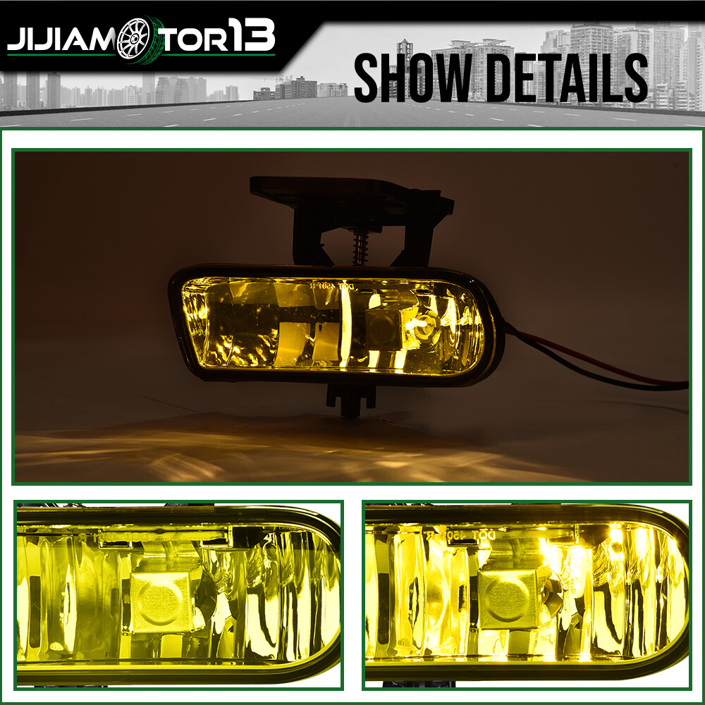 Yellow Bumper Fog Lights Driving Lamps Fit For 2000-2006 Chevy Suburban Tahoe