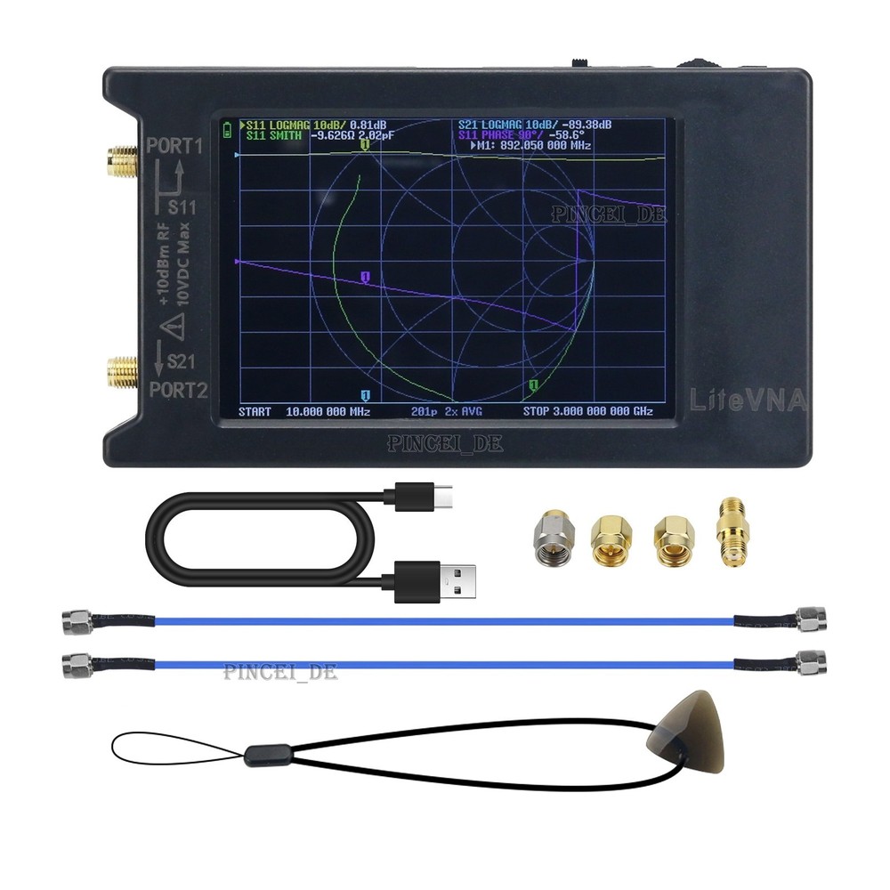 LiteVNA-64 50KHz-6.3GHz Vector Network Analyzer with 3.95" Screen for MF HF VHF