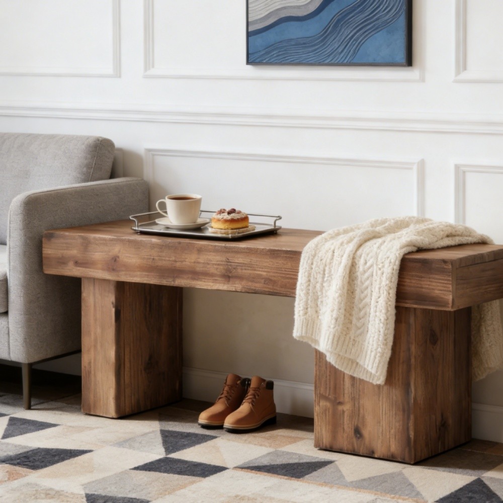 Solid Bench Kitchen Bench Shoe Bench End-of-bed Seat
